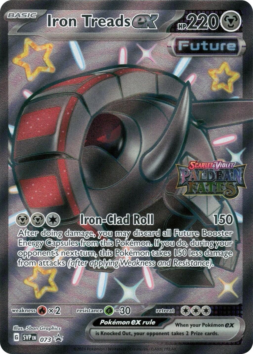 Iron Treads ex - 073 (Paldean Fates Stamped) (073) (MCAP)