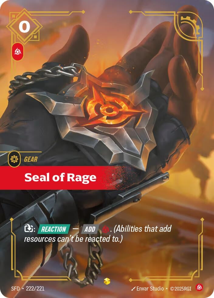 Seal of Rage (Overnumbered) (222/221) (SFD)