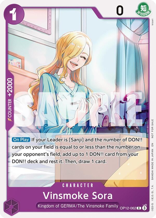 Vinsmoke Sora (Tournament Pack 2026 Vol. 1) (OP12-062) (OP-PR)