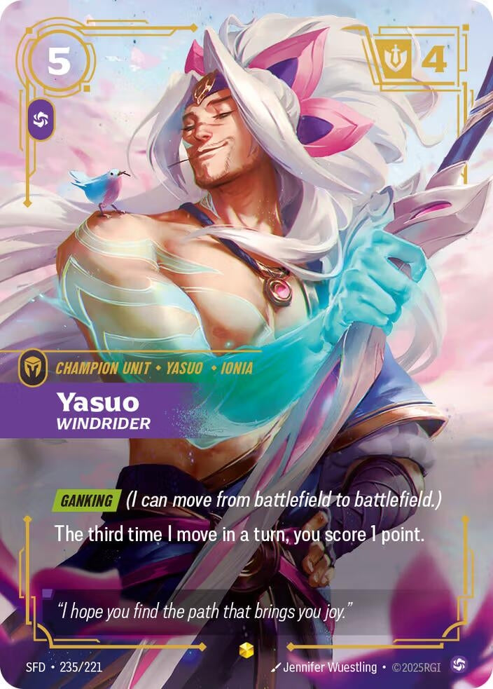 Yasuo - Windrider (Overnumbered) (235/221) (SFD)