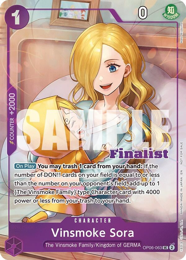 Vinsmoke Sora (CS 25-26 Finalist Card Set 2) (OP06-063) (OP-PR)