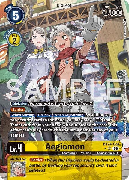Aegiomon (Alternate Art) (BT24-034 SR) (BT-24)