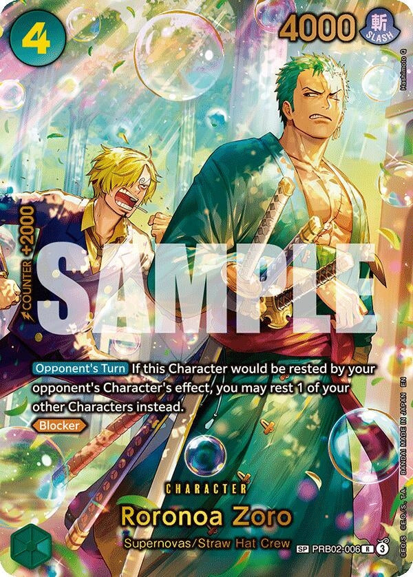 Image for Roronoa Zoro - PRB02-006 (SP) (PRB02-006) (OP14) - One Piece Card Game