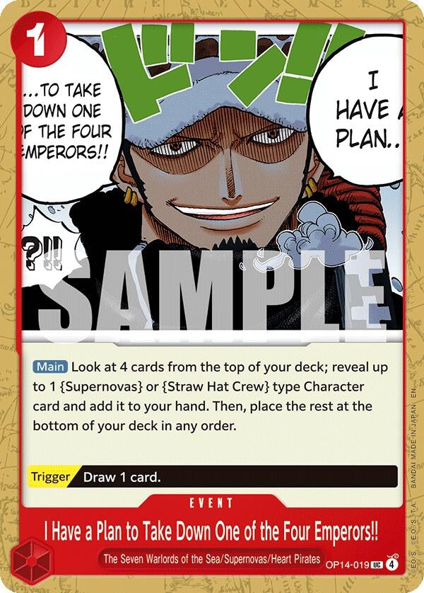 Image for I Have a Plan to Take Down One of the Four Emperors!! (OP14-019) (OP14) - One Piece Card Game