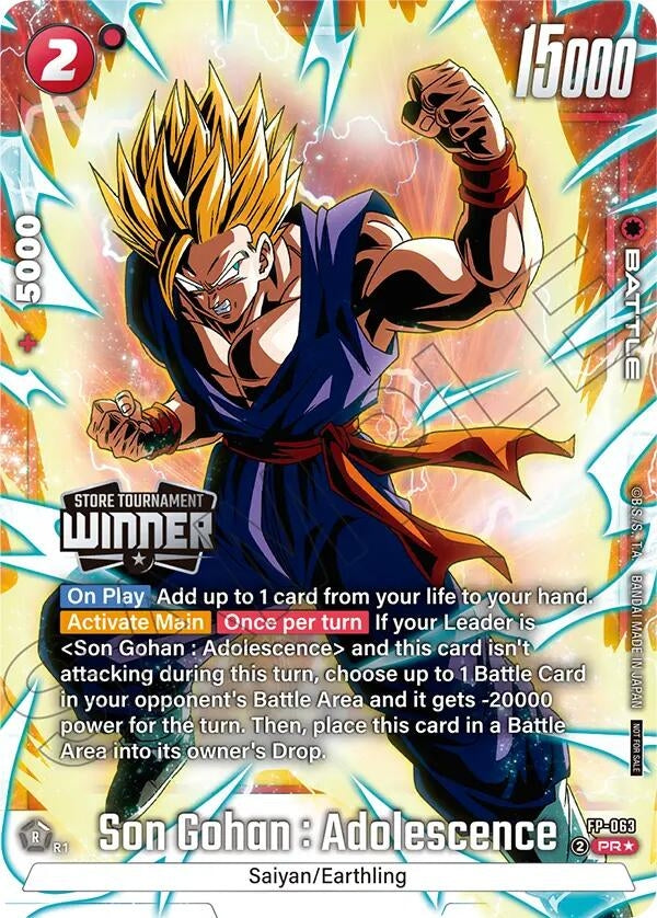 Son Gohan : Adolescence (Tournament Pack -Winner- 09) (FP-063) (DBSFW_TPR)