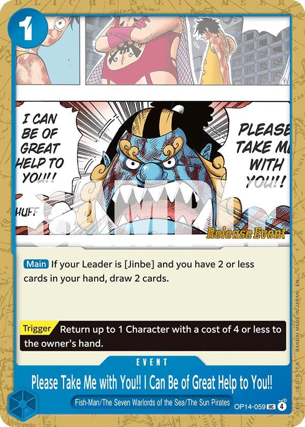 Image for Please Take Me with You!! I Can Be of Great Help to You!! (OP14-059) (OP14 RE) - One Piece Card Game
