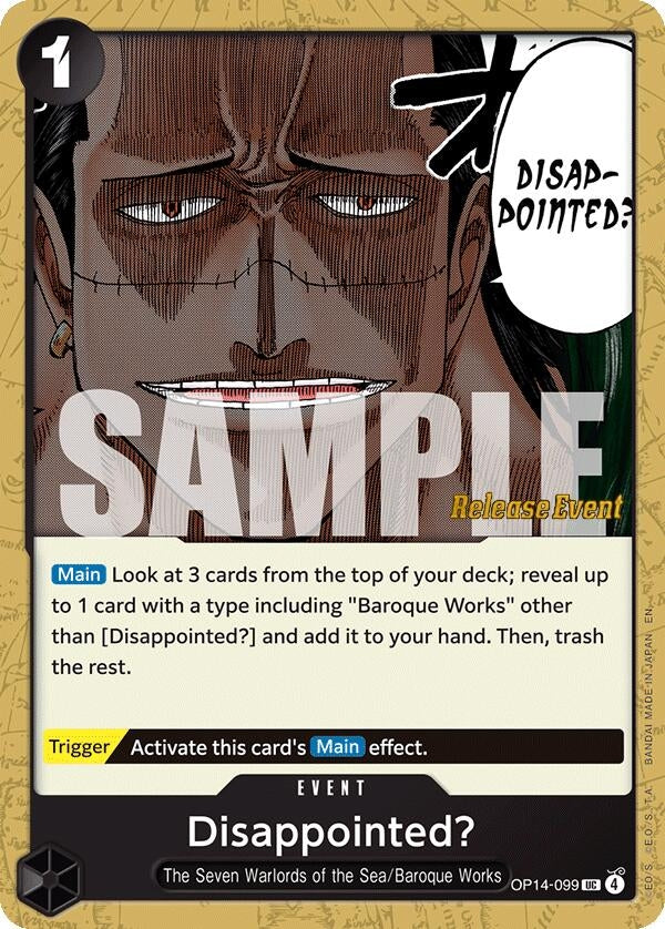Disappointed? (OP14-099) (OP14 RE)