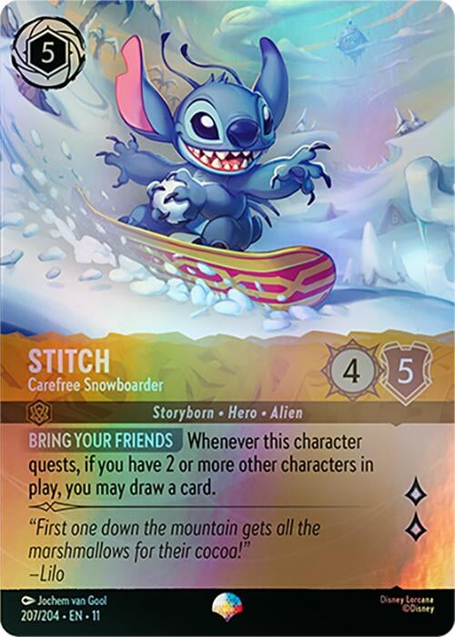 Stitch - Carefree Snowboarder (Epic) (207/204) (11)