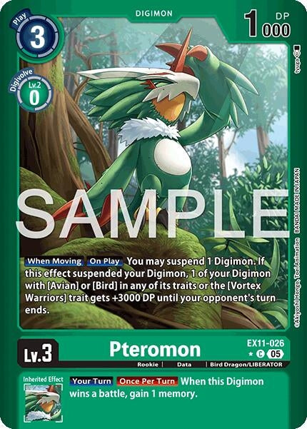Pteromon (Limited Foil) (EX11-026 C) (EX-11)