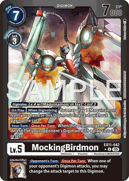 MockingBirdmon (Limited Foil) (EX11-042 U) (EX-11)