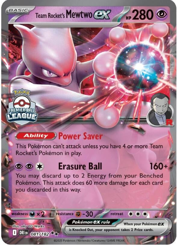 Team Rocket's Mewtwo ex (081/182) (PR)