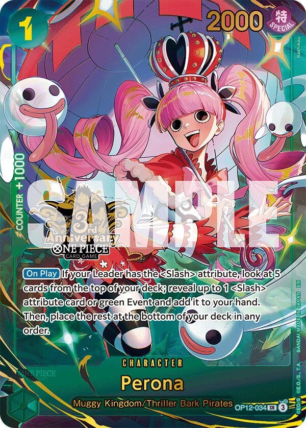 Perona (Japanese Version 3rd Anniversary Set) (OP12-034) (OP-PR)