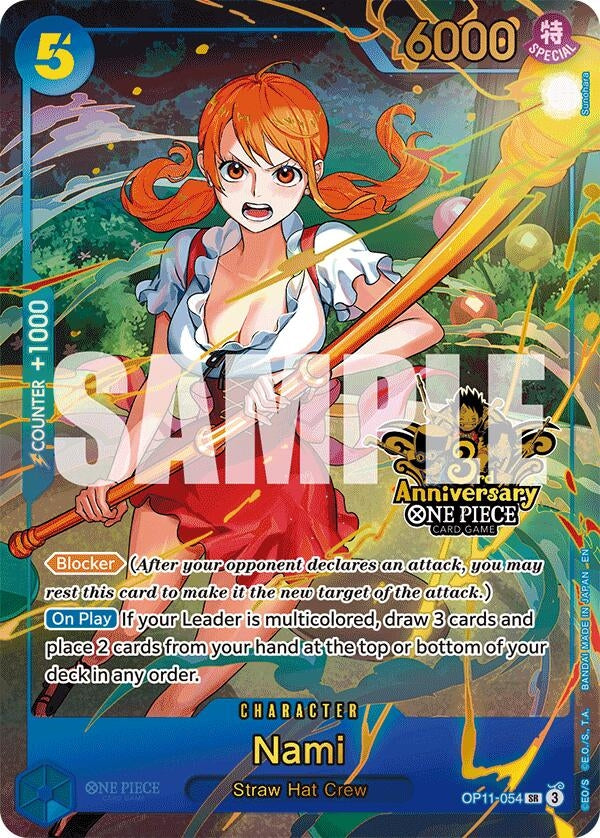 Nami (Japanese Version 3rd Anniversary Set) (OP11-054) (OP-PR)