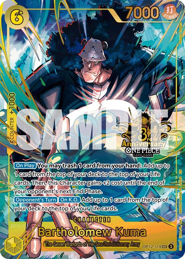 Bartholomew Kuma (Japanese Version 3rd Anniversary Set) (OP12-119) (OP-PR)