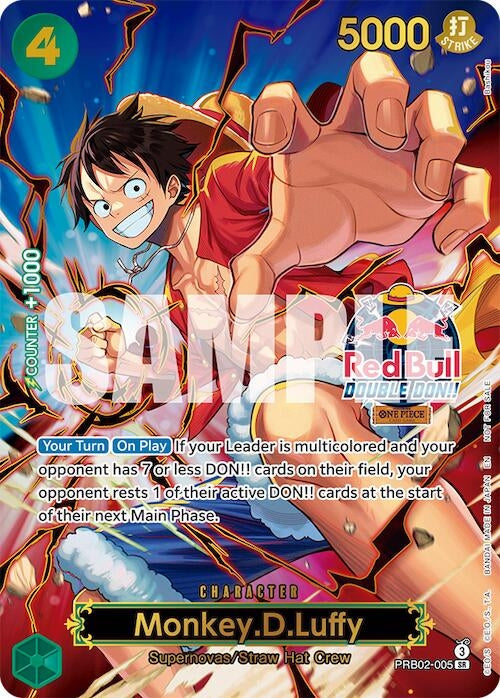 Monkey.D.Luffy (Red Bull Double Don!!) (Winner) (Textured) (PRB02-005) (OP-PR)