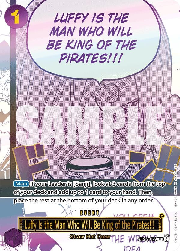 Luffy Is the Man Who Will Be King of the Pirates!!! (Japanese Version 3rd Anniversary Set) (OP12-079) (OP-PR)