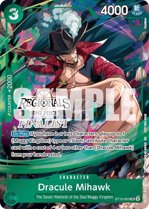 Dracule Mihawk (Regionals Finalist Card Set 26-27) (ST12-003) (OP-PR)