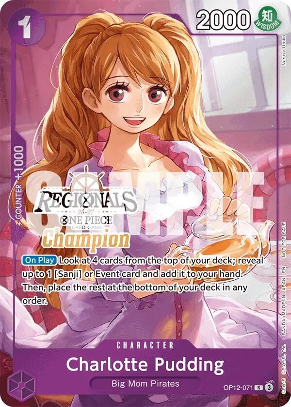 Charlotte Pudding (Regionals Champion Card Set 26-27) (OP12-071) (OP-PR)