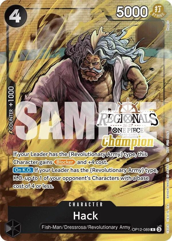 Hack (Regionals Champion Card Set 26-27) (OP12-089) (OP-PR)