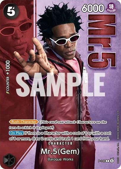 Mr.5 (Gem) - P-149 (Premium Card Collection -Live Action Edition Vol.2 Baroque Works-) (P-149) (OP-PR)