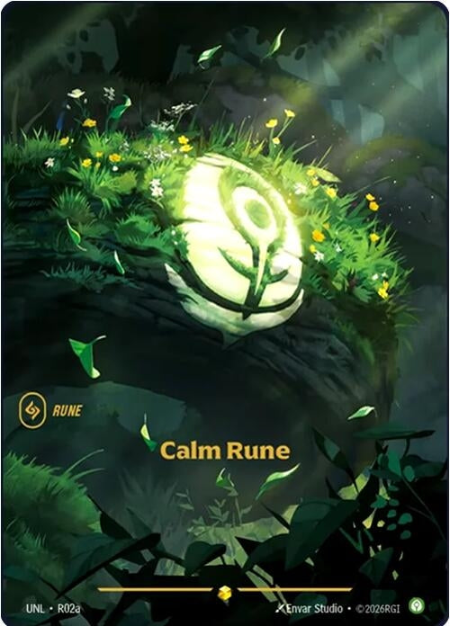 Image for Calm Rune (Alternate Art) (R02a) (UNL) - Riftbound: League of Legends Trading Card Game