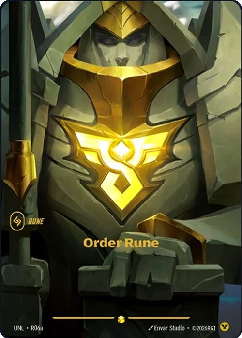 Order Rune (Alternate Art) (R06a) (UNL)