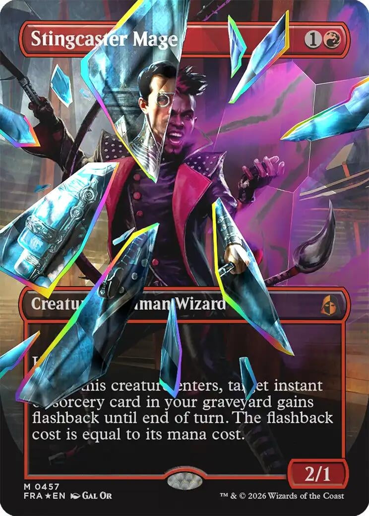 Stingcaster Mage (Borderless) (Facet Foil) (0457) (457) (FRA)