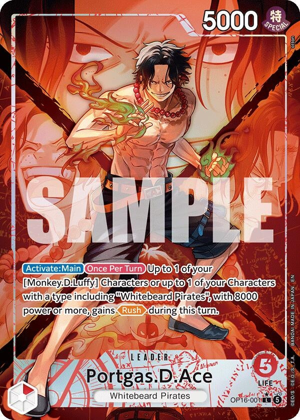 Portgas.D.Ace (001) (Alternate Art) (OP16-001) (OP16)
