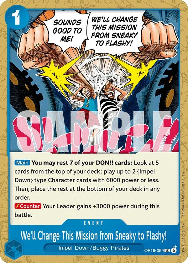 We'll Change This Mission from Sneaky to Flashy! (OP16-059) (OP16)