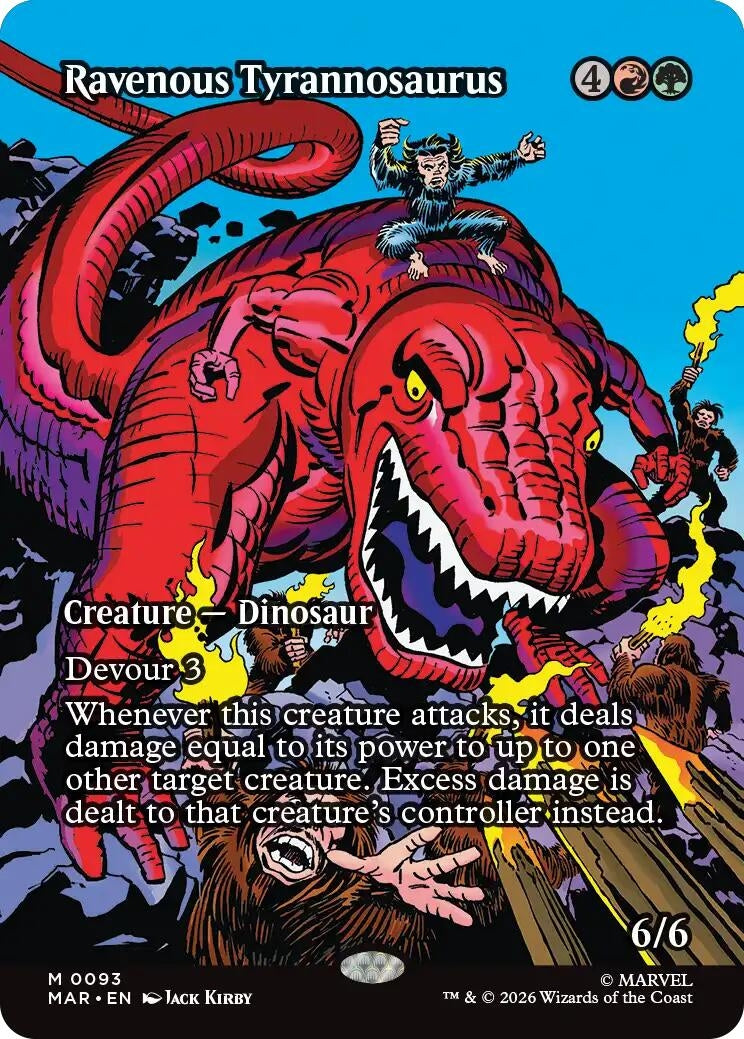 Sp Magic: The Gathering - Ravenous Tyrannosaurus (Borderless) (93) (MAR)