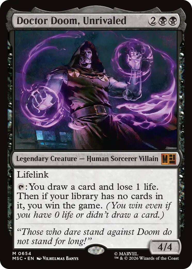 Doctor Doom, Unrivaled (654) (MSC)