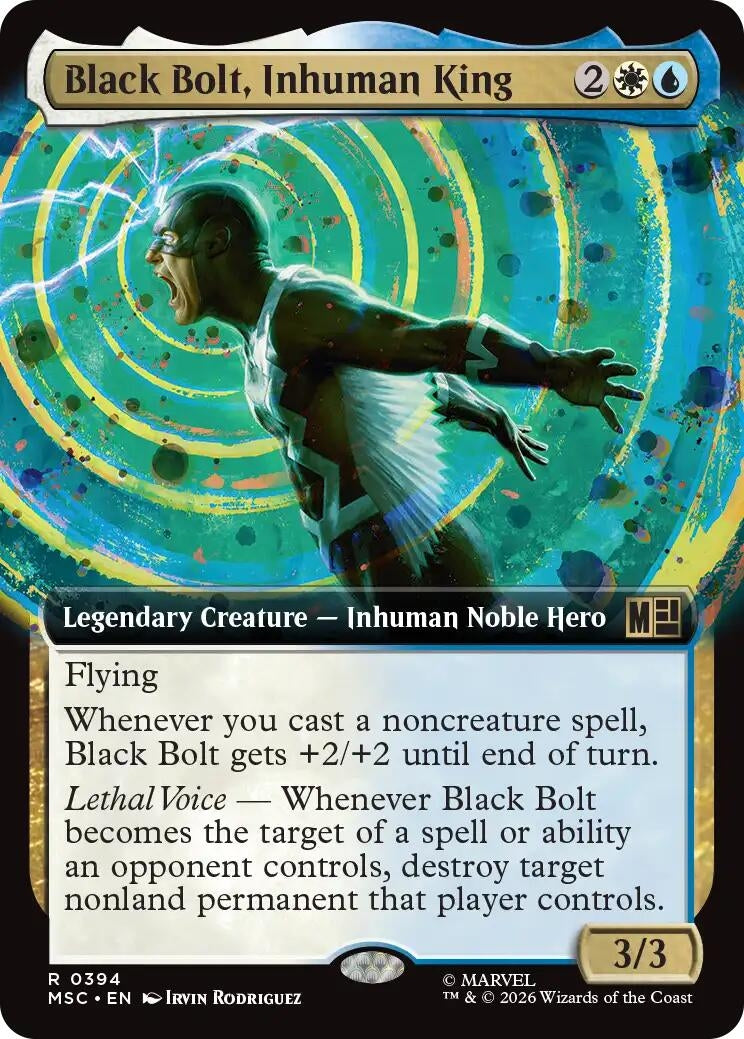 Black Bolt, Inhuman King (Extended Art) (394) (MSC)