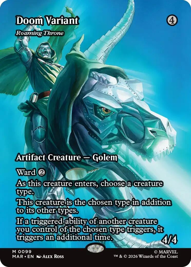 Sp Magic: The Gathering - Doom Variant - Roaming Throne (Borderless) (99) (MAR)
