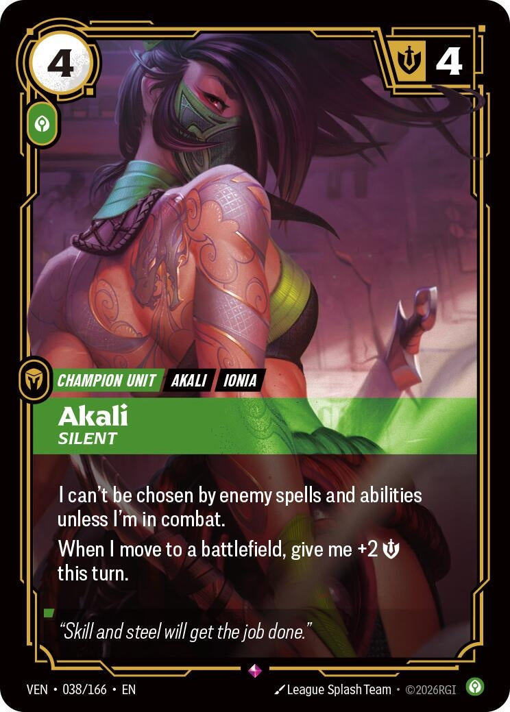 Akali, Silent (038/166) (VEN)