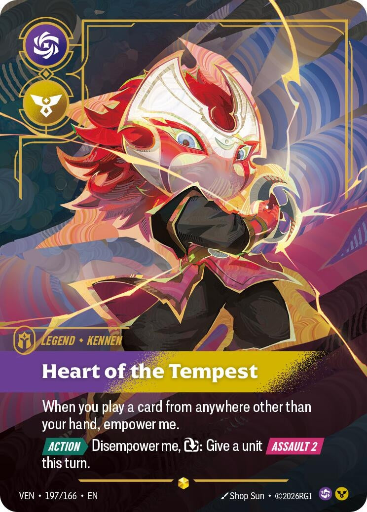 Image for Kennen, Heart of the Tempest (Overnumbered) (197/166) (VEN) - Riftbound: League of Legends Trading Card Game