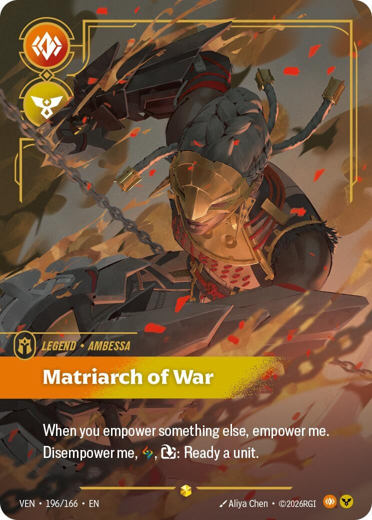 Image for Ambessa, Matriarch of War (Overnumbered) (196/166) (VEN) - Riftbound: League of Legends Trading Card Game