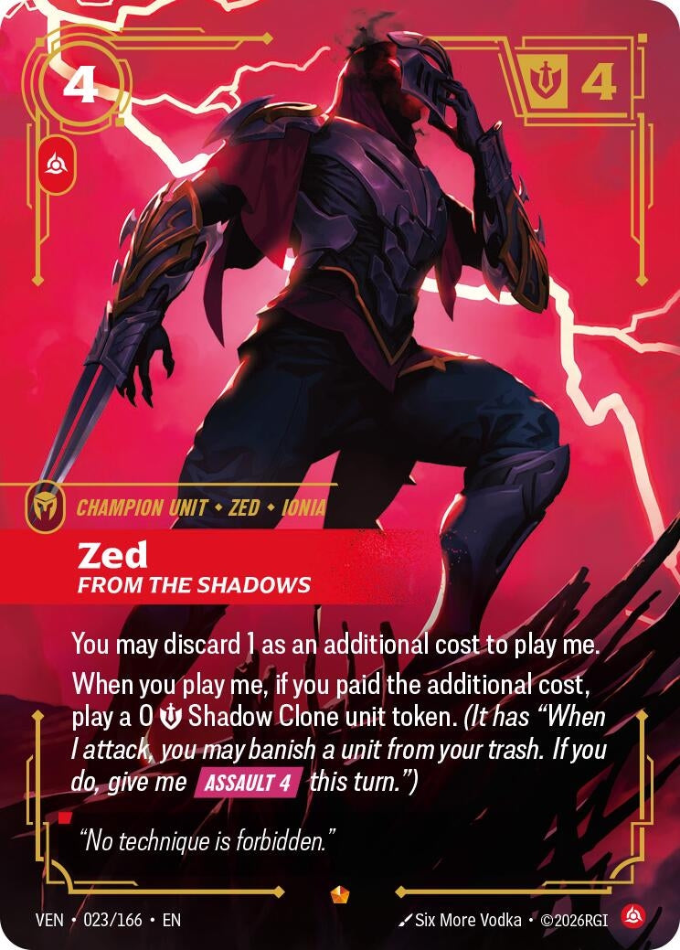Zed, From the Shadows (023/166) (VEN)