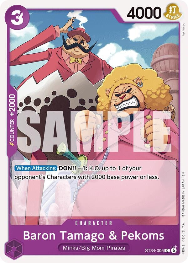 Image for Baron Tamago & Pekoms (ST34-005) (ST-34) - One Piece Card Game