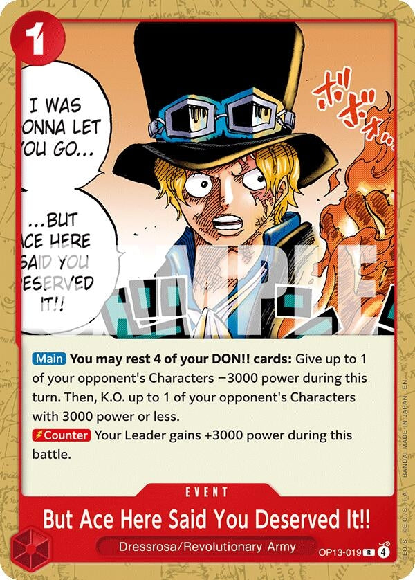 But Ace Here Said You Deserved It!! (OP13-019) (ST-35)
