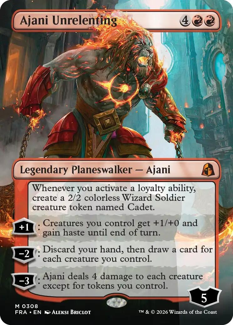 Ajani Unrelenting (Borderless) (308) (FRA)