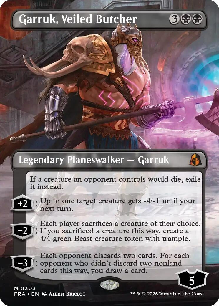 Garruk, Veiled Butcher (Borderless) (303) (FRA)