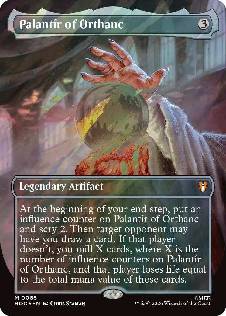 Palantir of Orthanc (Borderless) (Surge Foil) (85) (HOC)