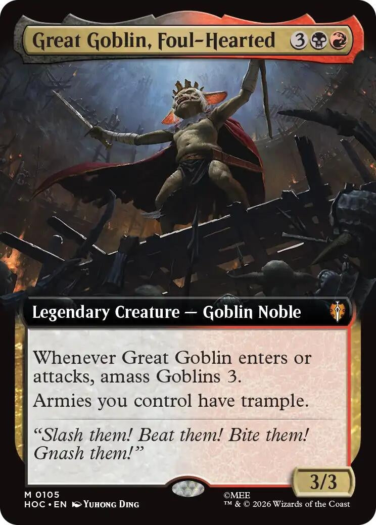 Great Goblin, Foul-Hearted (Extended Art) (105) (HOC)