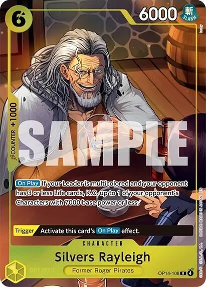 Image for Silvers Rayleigh (One Piece Card Game Illustration Box Vol. 7) (OP14-108) (OP-PR) - One Piece Card Game