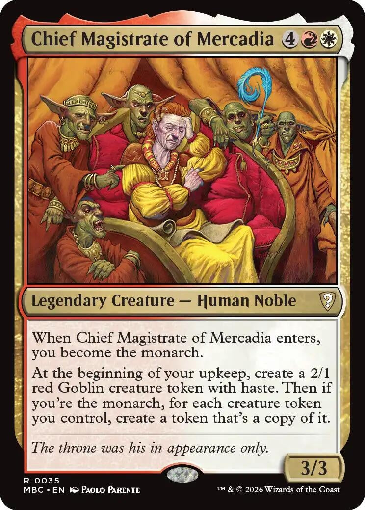 Image for Chief Magistrate of Mercadia (35) (MBC) - Magic: The Gathering