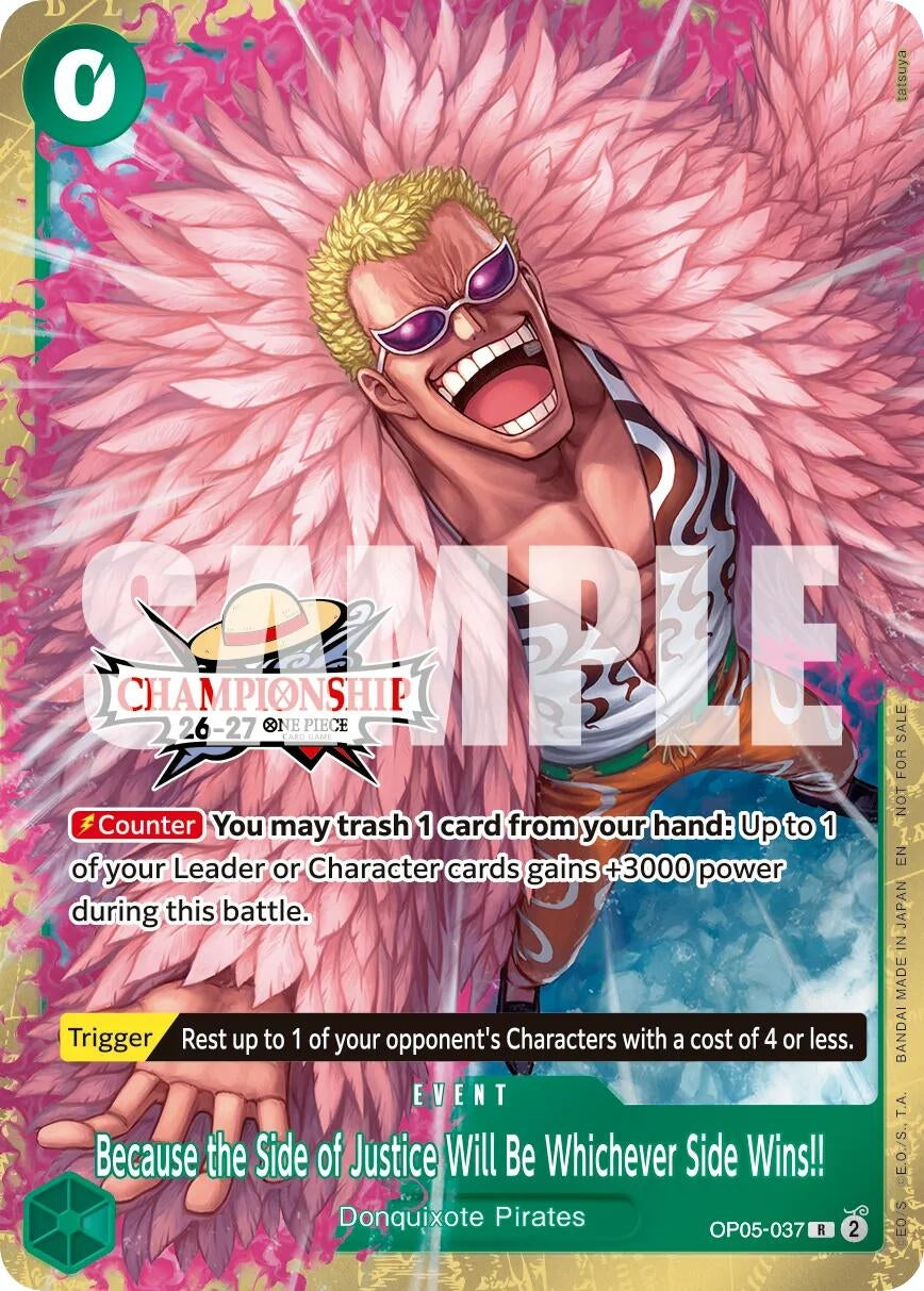 Because the Side of Justice Will Be Whichever Side Wins!! (CS 26-27 Celebration Pack) (OP05-037) (OP-PR)