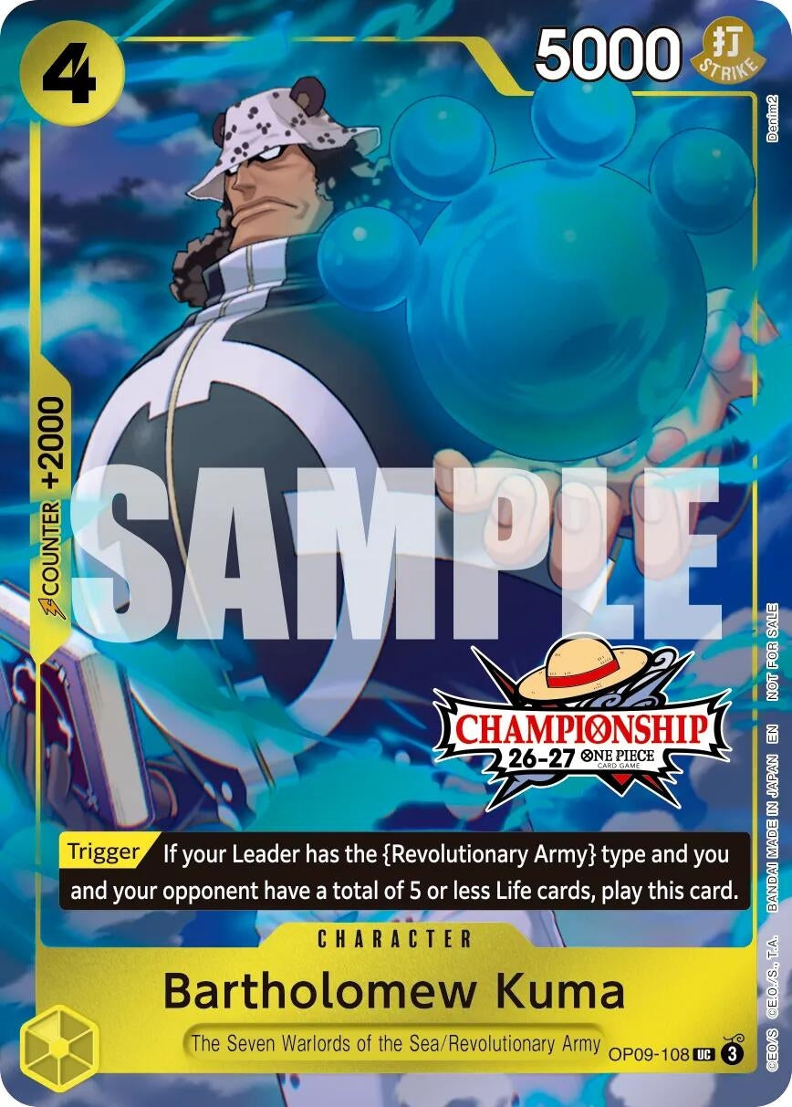 Image for Bartholomew Kuma (CS 26-27 Celebration Pack) (OP09-108) (OP-PR) - One Piece Card Game