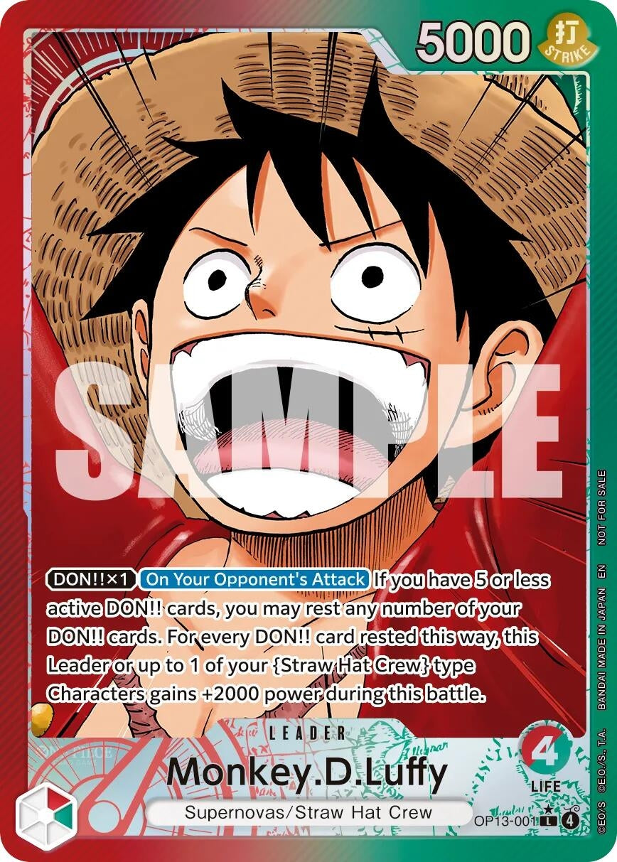 Image for Monkey.D.Luffy (OP13-001) (Jumbo) (OP13-001) (OP-PR) - One Piece Card Game