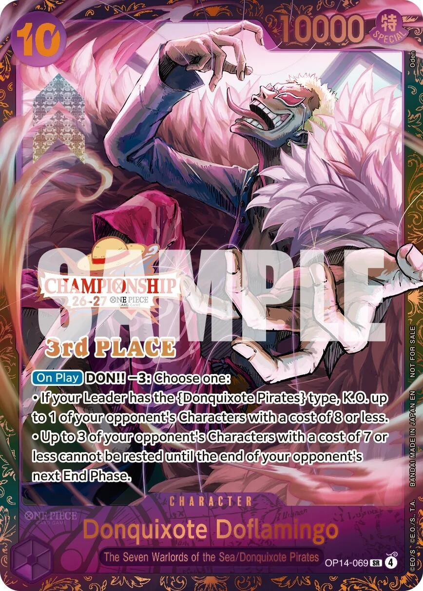 Donquixote Doflamingo (CS 26-27 3rd Place Trophy Card) (OP14-069) (OP-PR)