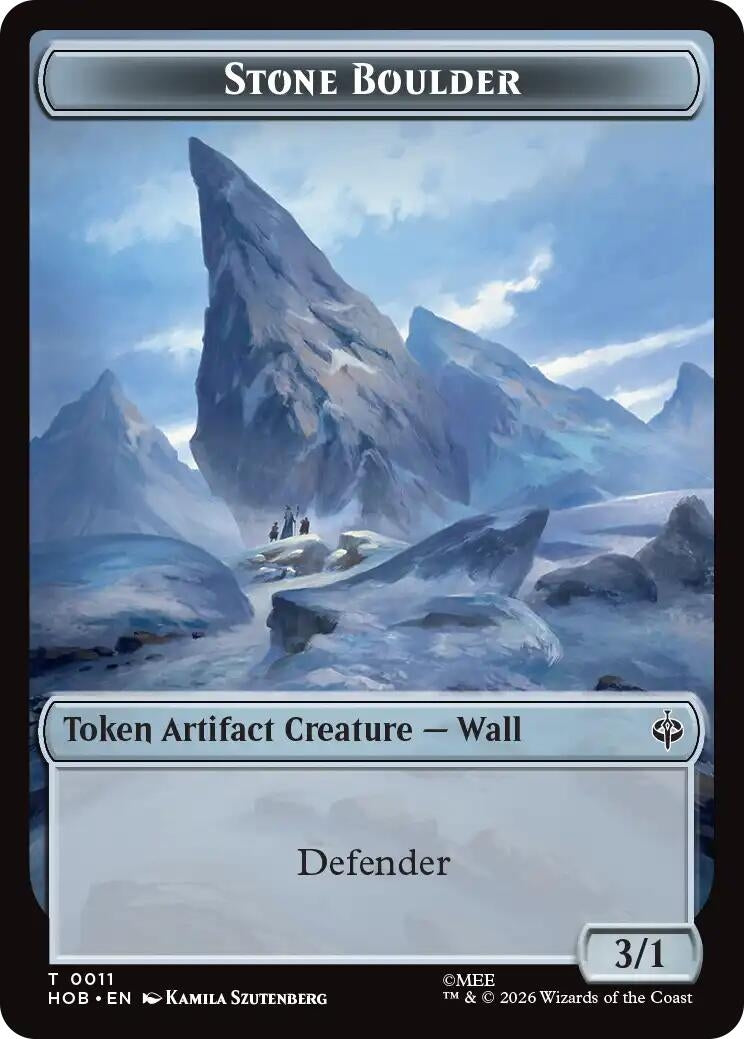Stone Boulder // Bear Double-Sided Token (11 // 7) (HOB)